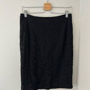 Banana Republic Black Lace Pencil Skirt